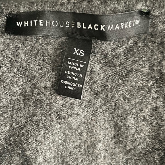 WHBM Gray V-Neck Sweater with Ruffle Neckline Size XS - Picture 7 of 8